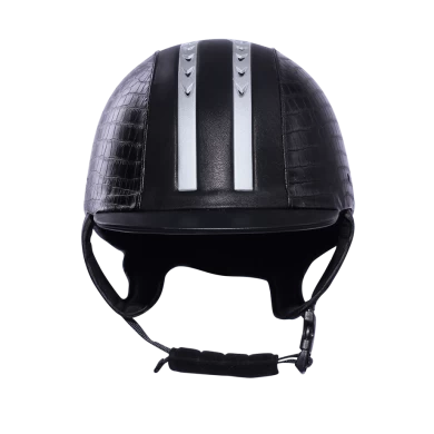 PU レザー カウボーイ ハット ヘルメット、高品質馬乗馬帽子 AU H01