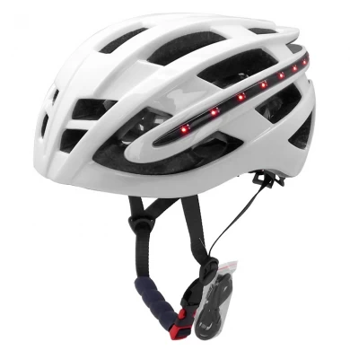 Ultra ligero micro USB recargable inteligente casco LED, casco de bicicleta LED