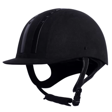 乗馬帽子、ベルベット PU レザー ヘルメット馬術 AU H01