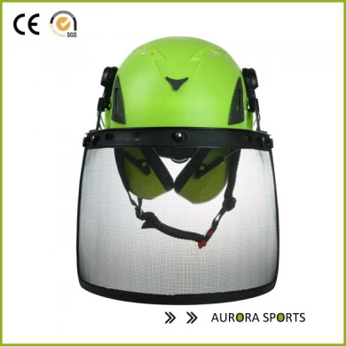 Work at height tree climbing workers safety helmet AU-M02 with iron mesh