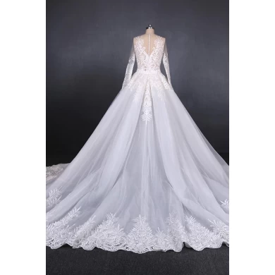2019 mais recente projeto vestido de noiva vestido de noiva marfim vestido de noiva com trem destacável