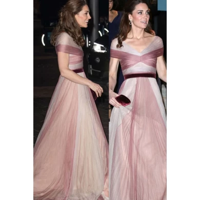 2019 gegolfde lange avond lange jurk, formele kleding Dames vestidos de fiesta Avondjurk