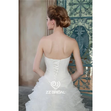 Фактические изображения возлюбленной декольте платья из органзы трепал слоистых русалка свадебное Китай
