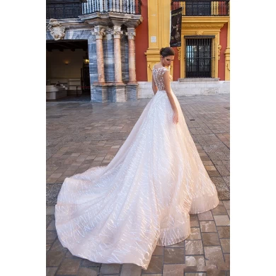 Backless mouwloze bruidsjurken robe de mariage Sexy Ruffle vestidos de novia