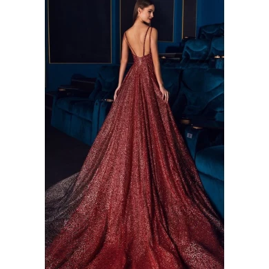 Frezowanie suknia wieczorowa 2019 Suknie z długim rękawem Mermaid Luxury Wedding Party Odzież