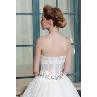 Chine perles voir à travers corset fabricant de robe de mariée princesse décolleté amie