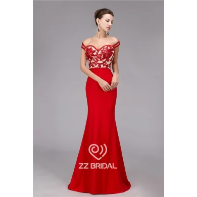 China spaghetti strap sweetheart neckline backless beaded sequined mermaid long evening dress