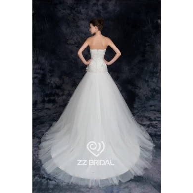 Voll Mieder Meerjungfrau Stil in China Spitze appliqued Hochzeitskleid Herstellers