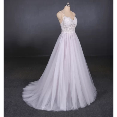 New design formal dress beaded wedding dress manufacturer A Line 2 in 1 Bridal Gowns