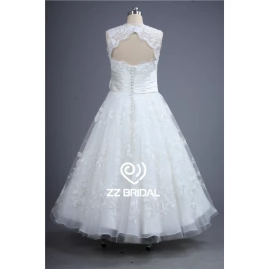 New illusion de style sauvegarder un-ligne de robe de mariée en dentelle avec le fournisseur de bowknot