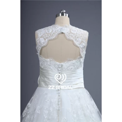 Nowy styl złudzenie wycofać się do linii suknię ślubną z koronki dostawcy bowknot