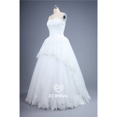 Реальные фотографии свадебное платье бисером кружево аппликация возлюбленной декольте кружево нижней строки