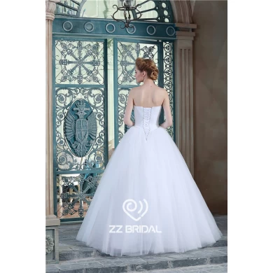 Reale immagini bordata innamorato neckline principessa increspato abito da sposa 2015 produttore