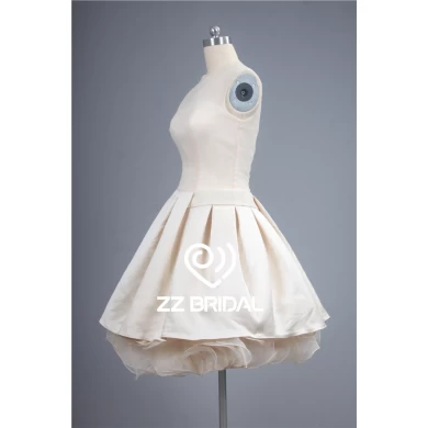 Атласная ткань v-обратно бальное платье из органзы ню короткие платья вечера