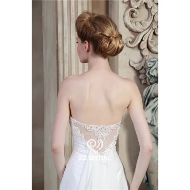 Perles paillettes Sexy style sirène backless robe de mariée avec l'usine mousseline châle