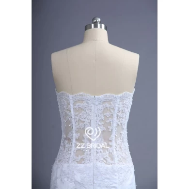 Sexy see through corset and back sweetheart neckline beaded mermaid wedding dress manufacturer