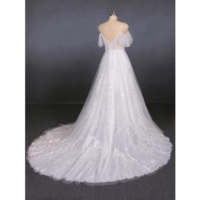 Spaghetti Strap Wedding Dress Bridal Gown a line beading Bridal Dresses