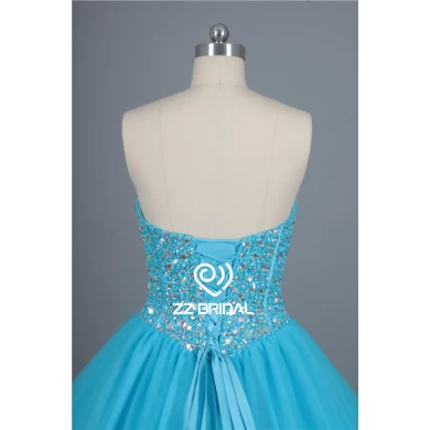 Милая декольте полный лиф бисером шнуровке светло-голубой платье Quinceanera