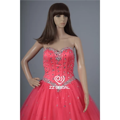 Qualidade superior querida frisado fornecedor vestido vestido de baile decote quinceanera