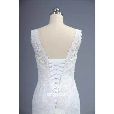 Rendas de alta qualidade alcinhas appliqued fabricante vestido de lace-up de noiva sereia