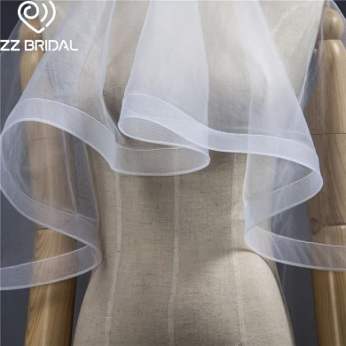 ZZ Bridal 2017 New Design Short American Tulle nuptiale voile de mariage