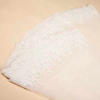 ZZ nuziale pizzo bordo nuziale velo da sposa 2017 nuovo design con pettine