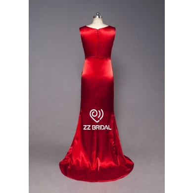 ZZ Bridal 2017 V-Neck Sleeveless rot langen Abend Kleid