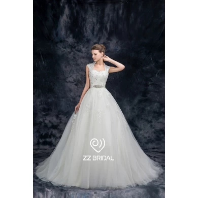 ZZ Bridal 2017 Halter sangle dentelle appliqued perled A-ligne robe de mariée