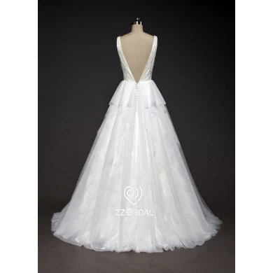 ZZ Bridal 2017 New Style v-neck Lace Wedding Dress