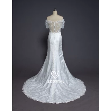 ZZ Bridal 2017 off-spalla pizzo appliqued sirena abito da sposa