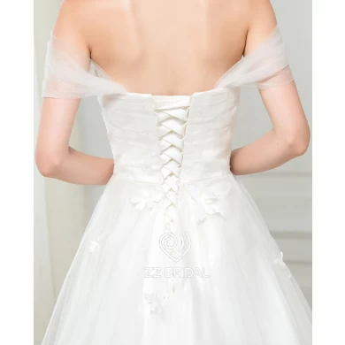 ZZ Bridal 2017 off Schulter und Beaded A-Line Wedding Dress