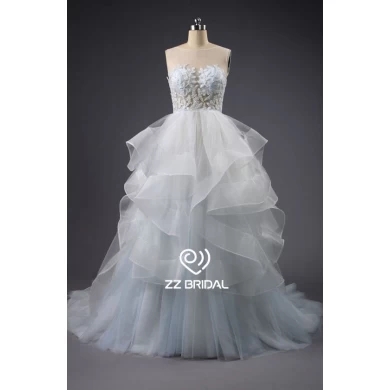 ZZ Bridal Illusion Ausschnitt Beaded a-line Hochzeit Kleid