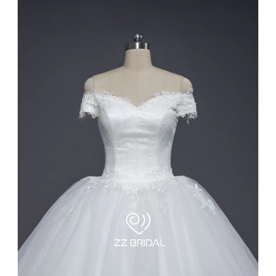 ZZ nuptiale OFF épaule dentelle robe de mariée de robe de bal
