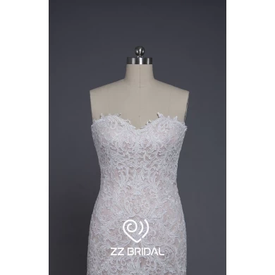 ZZ Bridal sexy Liebling Ausschnitt Guipure Lace Wedding Dress