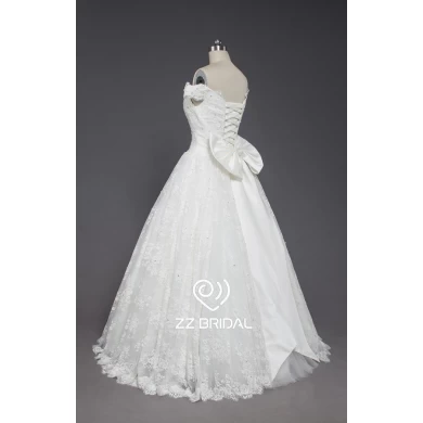 ZZ Bridal Schulter Strap Bowknot Lace-Up a-line Wedding Dress
