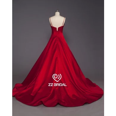 ZZ ślubna sweetheart dekolt spaghetti pasek czerwony-line długa suknia wieczorowa