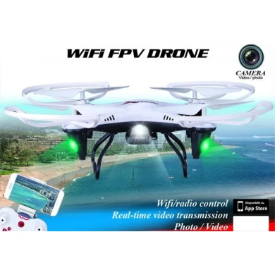 2.4G 4 canales FPV Quadrocopter Con tiempo real Transmisión Y Wifi control Drone Con 6 Axis Gyro