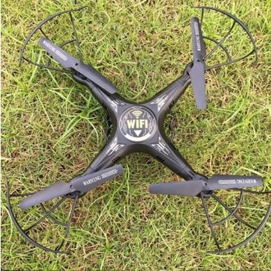 2.4g 4CH 4-Axis Black RC FPV Drone Real Time Transmission With 0.3MP Camera LED For Sale