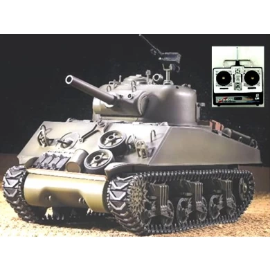 New 2.4G 16.01 Radio Control Heng Long M4A3 Sherman Militärrc Behälter mit dem Rauchen SD00305453