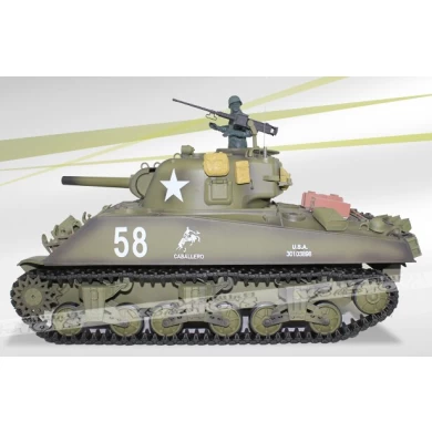 New 2.4G 1/16 Radio Control Heng Longo M4A3 Sherman Militar Rc tanque com Tabaco SD00305453