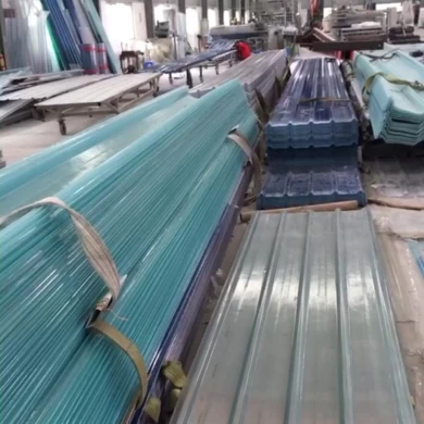 China Hoja de techumbre acanalada reforzada del vidrio FRP del polímero de la fibra del precio bajo Fabricantes