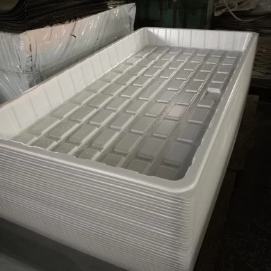 Grande banheira hidropônica crescente interna branca plástica personalizada do plástico
