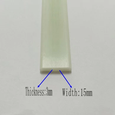 Usine de bâton de barre plate FRP GFRP GRP de fibre de verre pultrudée renforcée