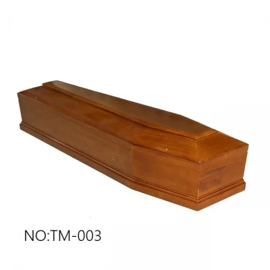 Funeral Solid Wooden Coffin Wood Casket for Europe market