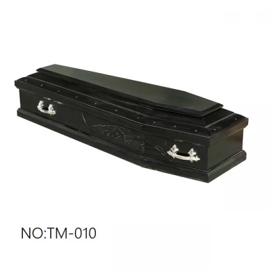 High quality factory price paulownia funeral wooden coffin, solid wood casket for sale