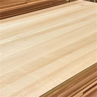 خشب الحور الخفيف ذو اللون الفاتح مع شرائح متوازية مصنع لوحات ملتصقة