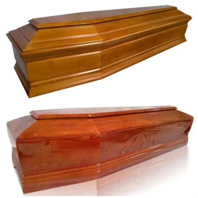 cheap wooden coffin with carvings, paulownia funeral caskets for sale