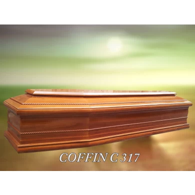 funeral supplies Euro Spain Style Wood Coffin