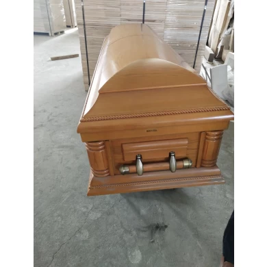 hardwood coffins with carving US and Europe coffins