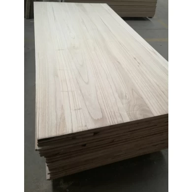 paulownia edge glued board with bleached white color